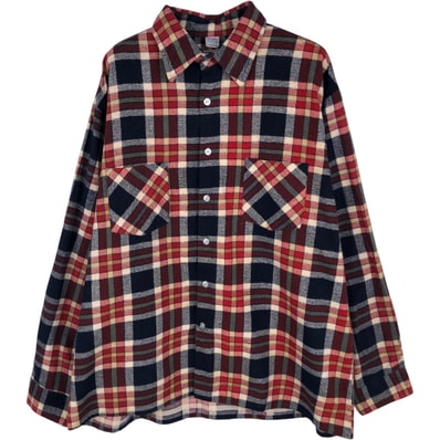 古着 80年代 ディッキーズ Dickies 長袖 ライトネルチェックシャツ メンズL相当 ヴィンテージ/eaa675478