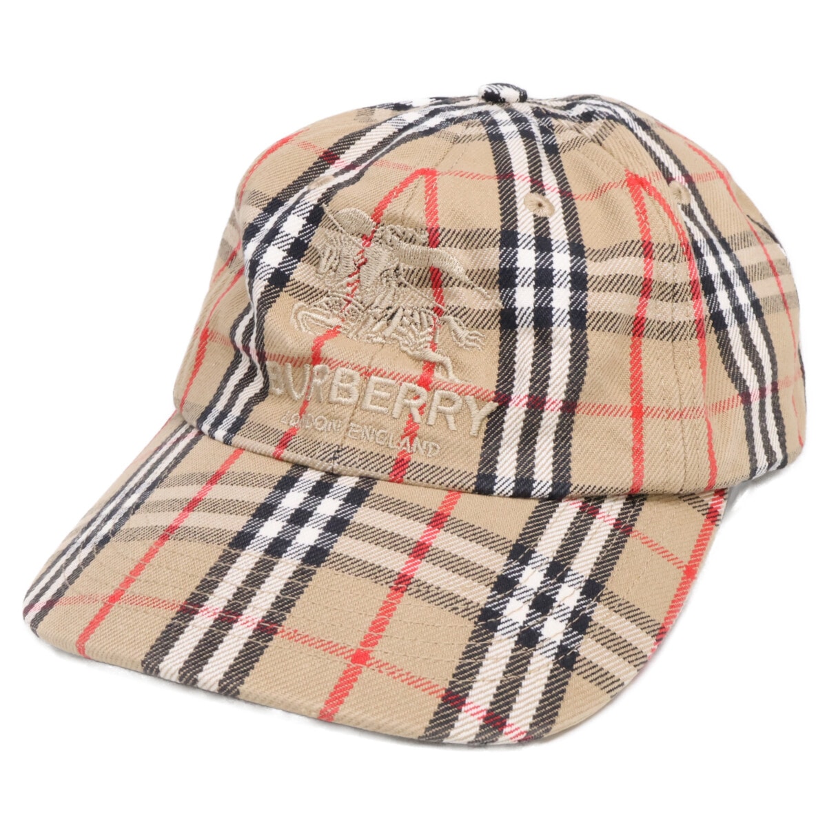 シュプリーム 【美品】22SS Burberry Denim 6-Panel バーバリー デニム 6パネル キャップ