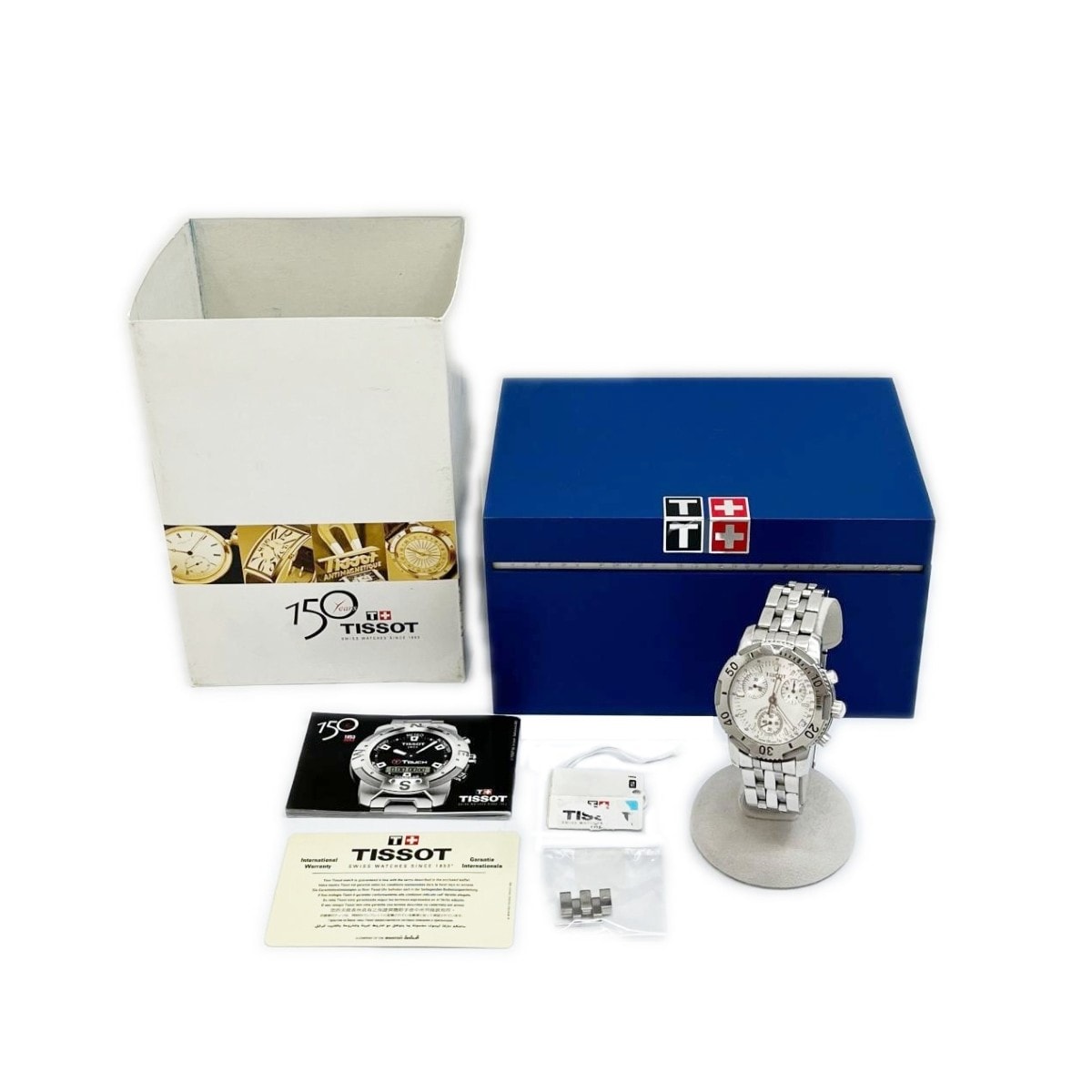 TISSOT ティソ 腕時計 クォーツ  ステンレススチール シルバー 箱付 欠け有 R8.6電池交換済み T362-462K