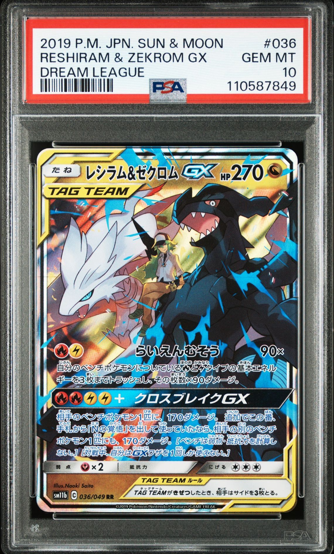 レシラム&ゼクロムGX (N) RR[SM11b 036/049](強化拡張パック「ドリームリーグ」)