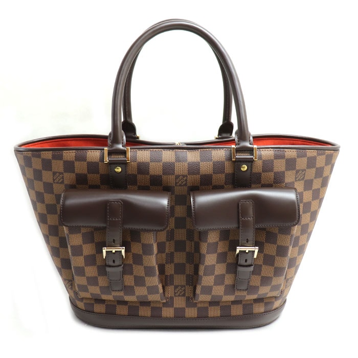 LOUIS VUITTON ルイ・ヴィトン マノスクGM ハンドバッグ ダミエ ブラウン N51120 FL0093 レディース【中古】【美品】