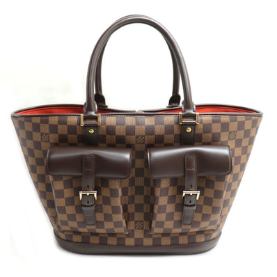 LOUIS VUITTON ルイ・ヴィトン マノスクGM ハンドバッグ ダミエ ブラウン N51120 FL0093 レディース【中古】【美品】