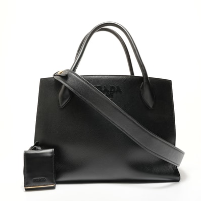 プラダ PRADA モノクローム 2WAY サフィアーノ 1BA155 ハンドバッグ【中古】