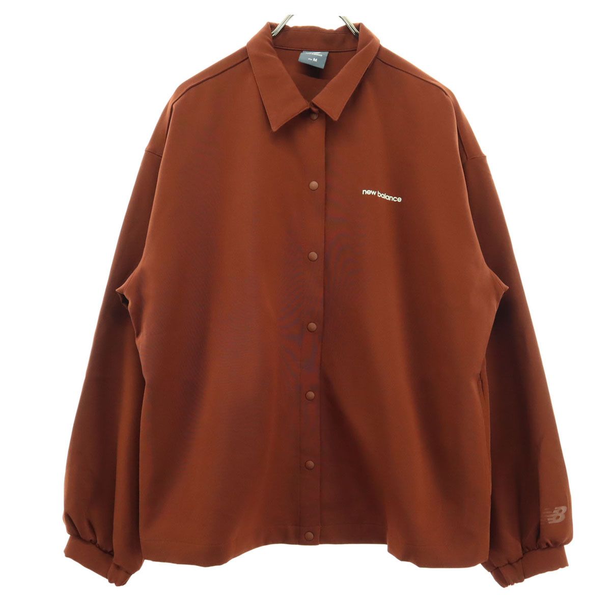 美品 NEW BALANCE ニューバランス ワンポイント 長袖 ジャケット M ブラウン