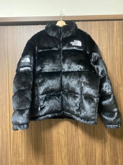 Supreme x The North Face Faux Fur Nuptse Jacket "Black"