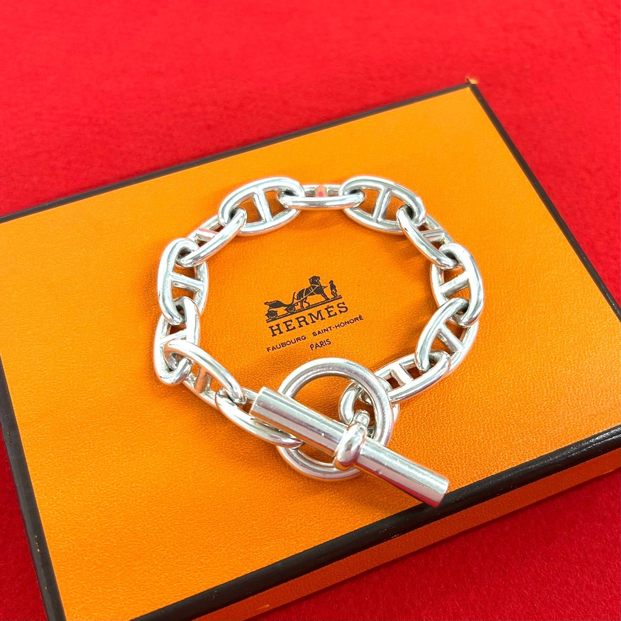 HERMES エルメス シェーヌダンクル GM 12コマ ブレスレット シルバー925 ブレスレット シルバー
 11817