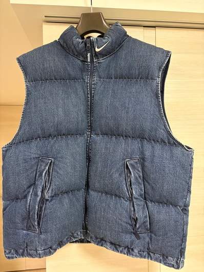 Supreme x Nike Denim Puffer Vest "Indigo"