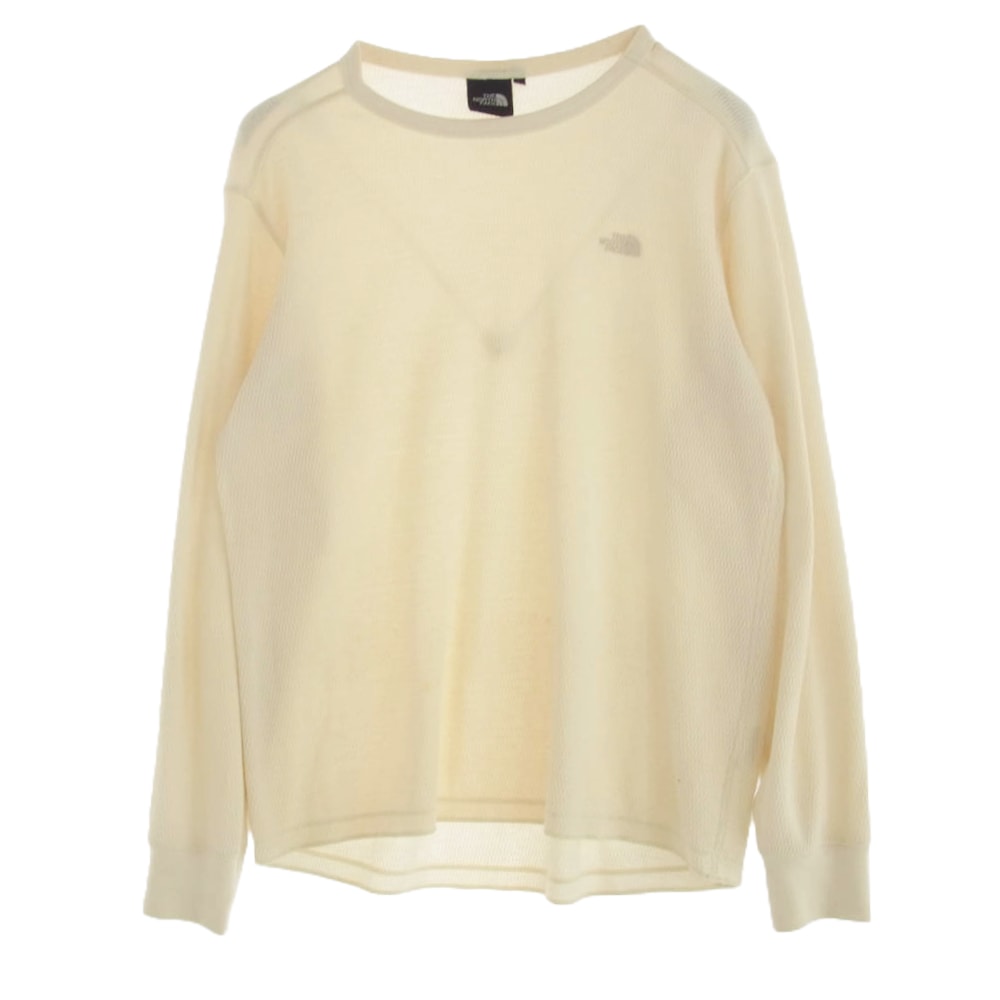 THE NORTH FACE ノースフェイス Tシャツ NT11941 L/S Honeycomb Crew ロングスリーブ ハニカム クルー Tシャツ オフホワイト系 M【中古】