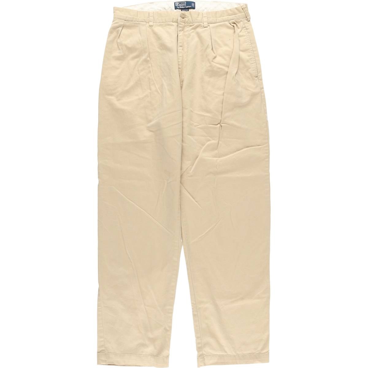 古着 ラルフローレン Ralph Lauren POLO by Ralph Lauren ツータック チノパンツ メンズw34相当/eaa542880