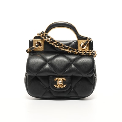 シャネル CHANEL 31番台 2021-2022 マトラッセ チェーン クラッチ ミニ ウォレット カードケース 2WAY ショルダーバッグ【中古】