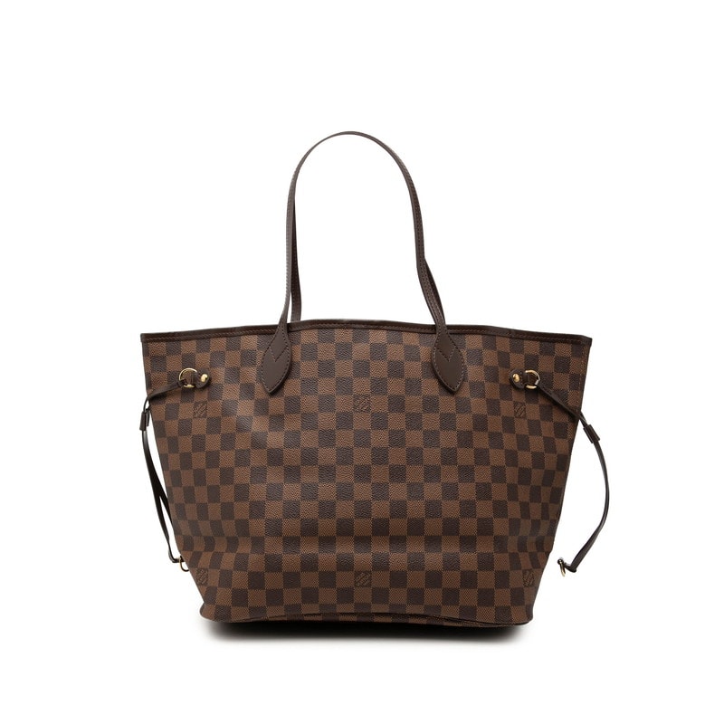ルイ ヴィトン ダミエ ネヴァーフルMM トートバッグ ショルダーバッグ N40599 ブラウン PVC レザー レディース LOUIS VUITTON 【中古】