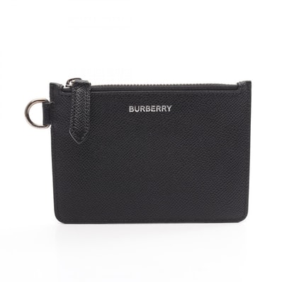 バーバリー BURBERRY カードケース コインケース 財布 レザー メンズ レディース ブラック系 【中古】