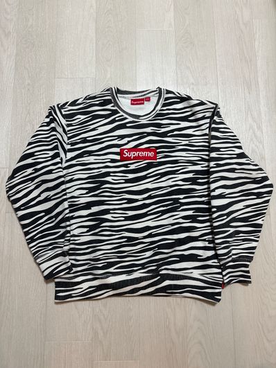 Supreme Box Logo Crewneck "Zebra" (22FW)