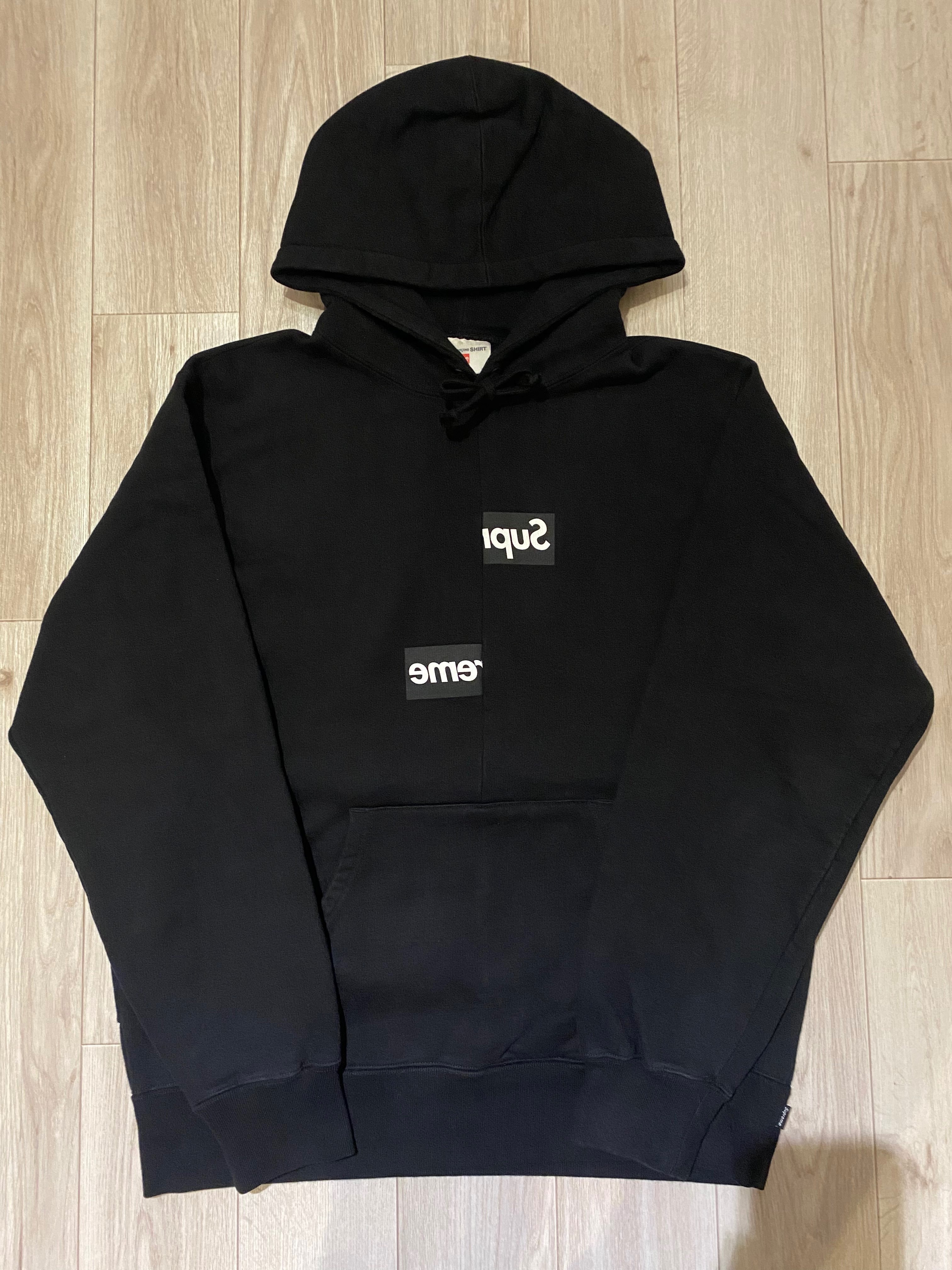 Supreme / Comme des Garçons SHIRT® Split Box Logo Hooded Sweatshirt "Black"