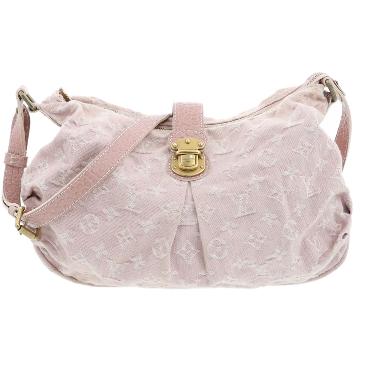 LOUIS VUITTON ルイ・ヴィトン モノグラム デニム スライトリー ショルダーバッグ M95833 モノグラムデニム ピンク  レディース【中古】