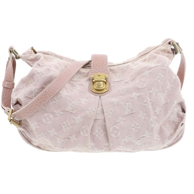 LOUIS VUITTON ルイ・ヴィトン モノグラム デニム スライトリー ショルダーバッグ M95833 モノグラムデニム ピンク レディース【中古】