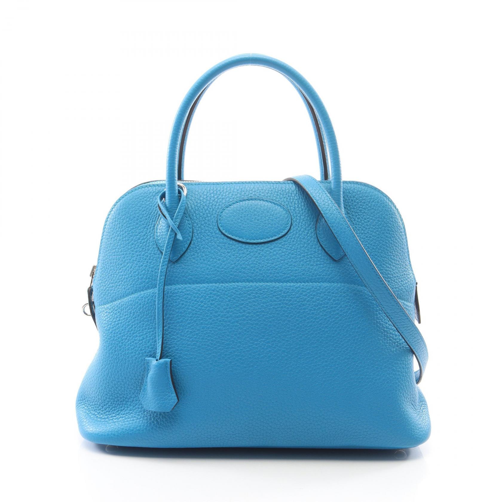エルメス HERMES ボリード31 ブルーザンジバル 2WAY ハンドバッグ バッグ レザー トリヨンクレマンス ブルーザンジバル A刻印(2017年製造) レディース ブルー系 【中古】