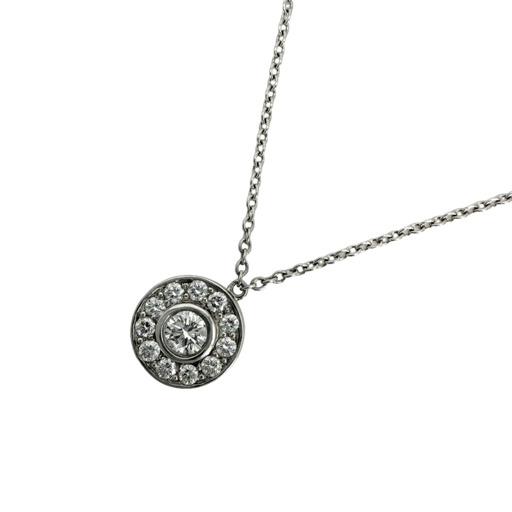 TIFFANY&Co. ティファニー ネックレス サークレット アクセサリー ジュエリー Pt950プラチナ    ダイヤモンド レディース 約3.3g【中古品】