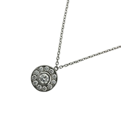 TIFFANY&Co. ティファニー ネックレス サークレット アクセサリー ジュエリー Pt950プラチナ ダイヤモンド レディース 約3.3g【中古品】
