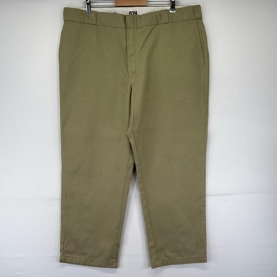 古着 ディッキーズ Dickies パンツ ワークパンツ センタープレス 874 大きいサイズ ベージュ系 メンズ