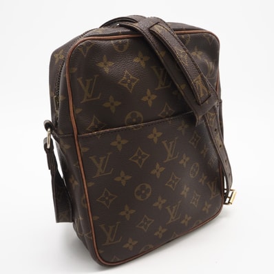 LOUIS VUITTON ルイ・ヴィトン モノグラム キャンバス ダヌーブ 旧型 M40264 ショルダーバッグ ブラウン コーティングキャンバス レザー メンズ