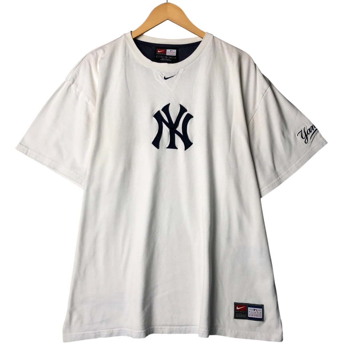 古着 ~00年代 ナイキ NIKE TEAM MLB NEW YORK YANKEES ニューヨークヤンキース ロゴTシャツ メンズXL相当/eaa567768