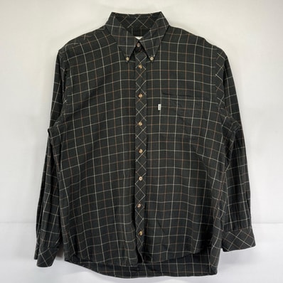 古着 バブアー Barbour 長袖シャツ ボタンダウンシャツ チェック柄 ワンポイントロゴ 胸ポケット M マルチカラー メンズ