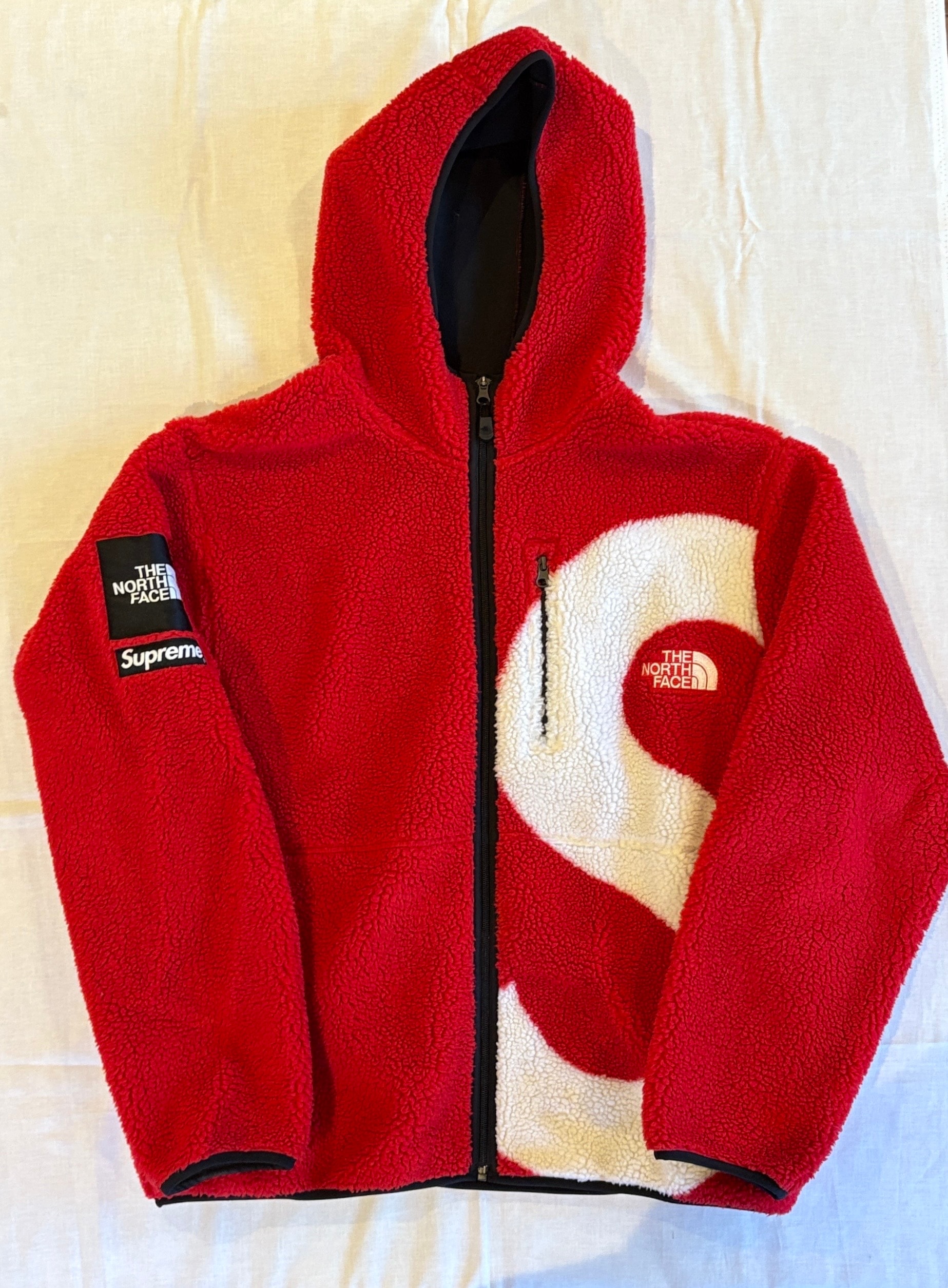 Supreme x The North Face S Logo Hooded Fleece Jacket "Red"