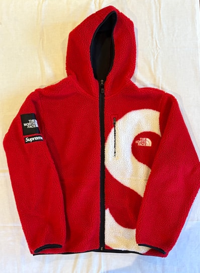 Supreme x The North Face S Logo Hooded Fleece Jacket "Red"