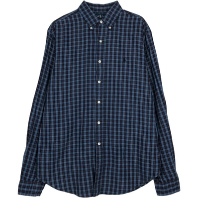 古着 ラルフローレン Ralph Lauren CLASSIC FIT クラシックフィット 長袖 ボタンダウンチェックシャツ メンズL相当/eaa628632