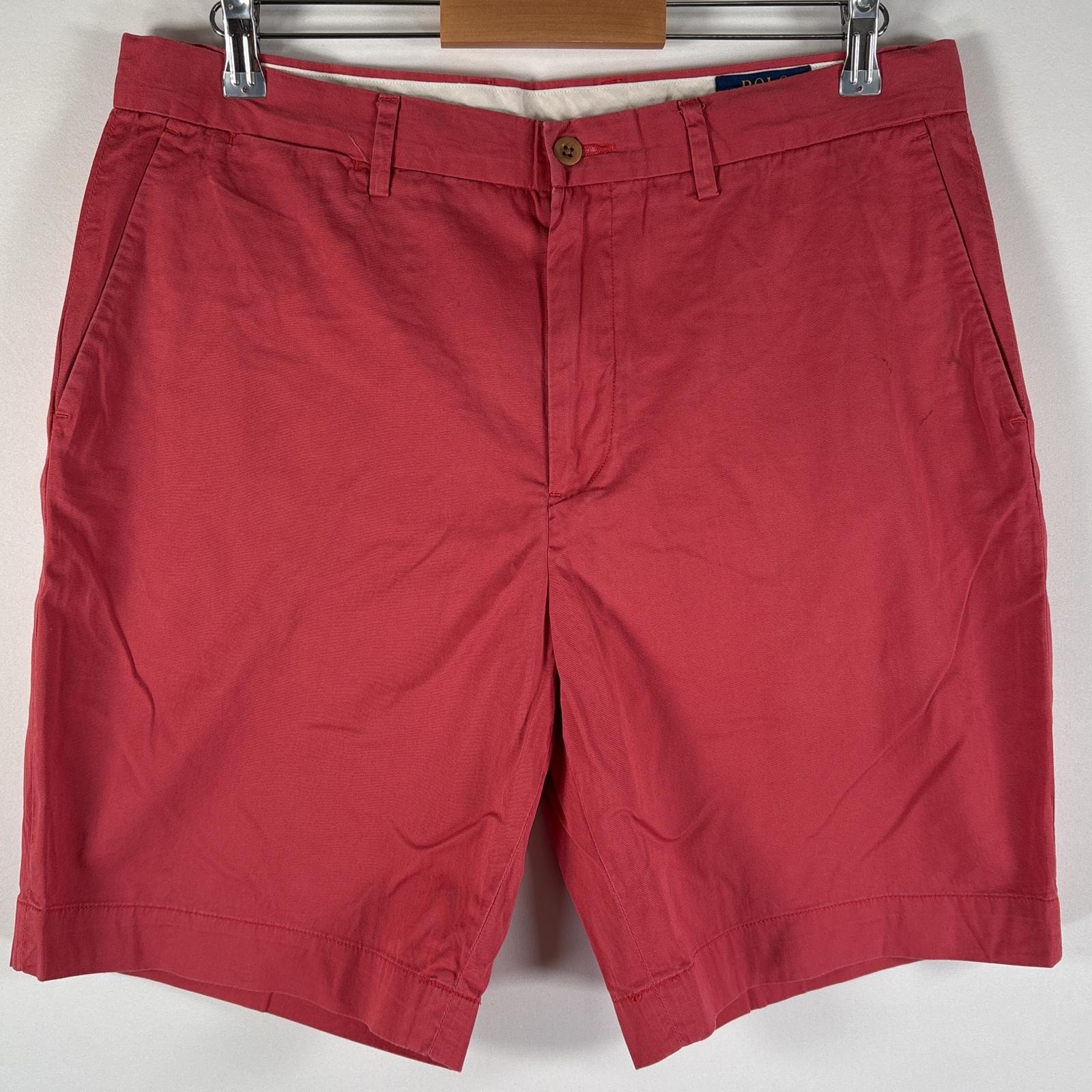 古着 ポロ・ラルフローレン POLO RALPH LAUREN ショートパンツ チノパン ポロチノ ワンポイントロゴ ハーフパンツ w34 レッド メンズ