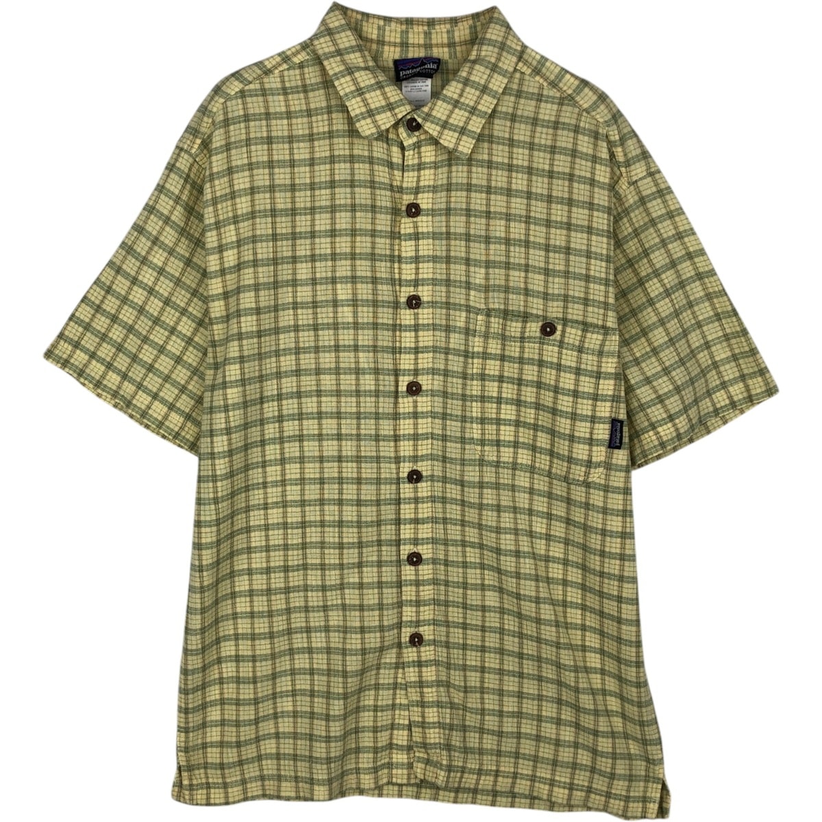 古着 00年代 パタゴニア Patagonia A/C シャツ 52921S9 楊柳クレープ 半袖 コットン チェックシャツ メンズS相当/eaa477684