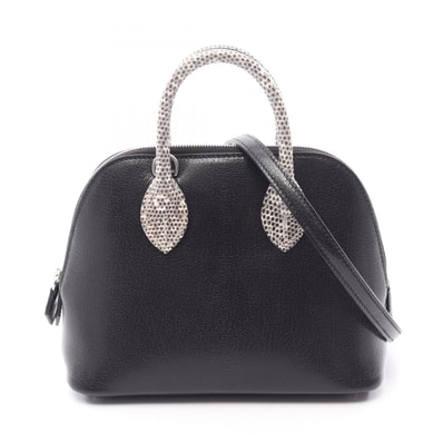 エルメス HERMES ボリード1923 ミニ オンブレ 2WAY ハンドバッグ バッグ エキゾチックレザー シェーブルシャムキラ リザード レディース ブラック系 【中古】