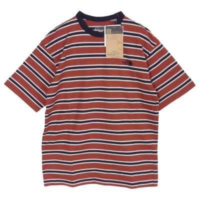 THE NORTH FACE ノースフェイス NT32253 S/S Multi Border Tee ショートスリーブ マルチ ボーダー 半袖 Tシャツ カットソー タンドリースパイスレッド S【新古品】【未使用】【中古】