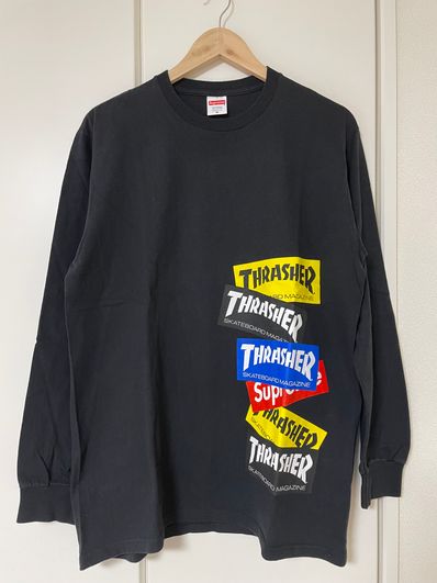 Supreme / Thrasher® Multi Logo L/S Tee "Black"