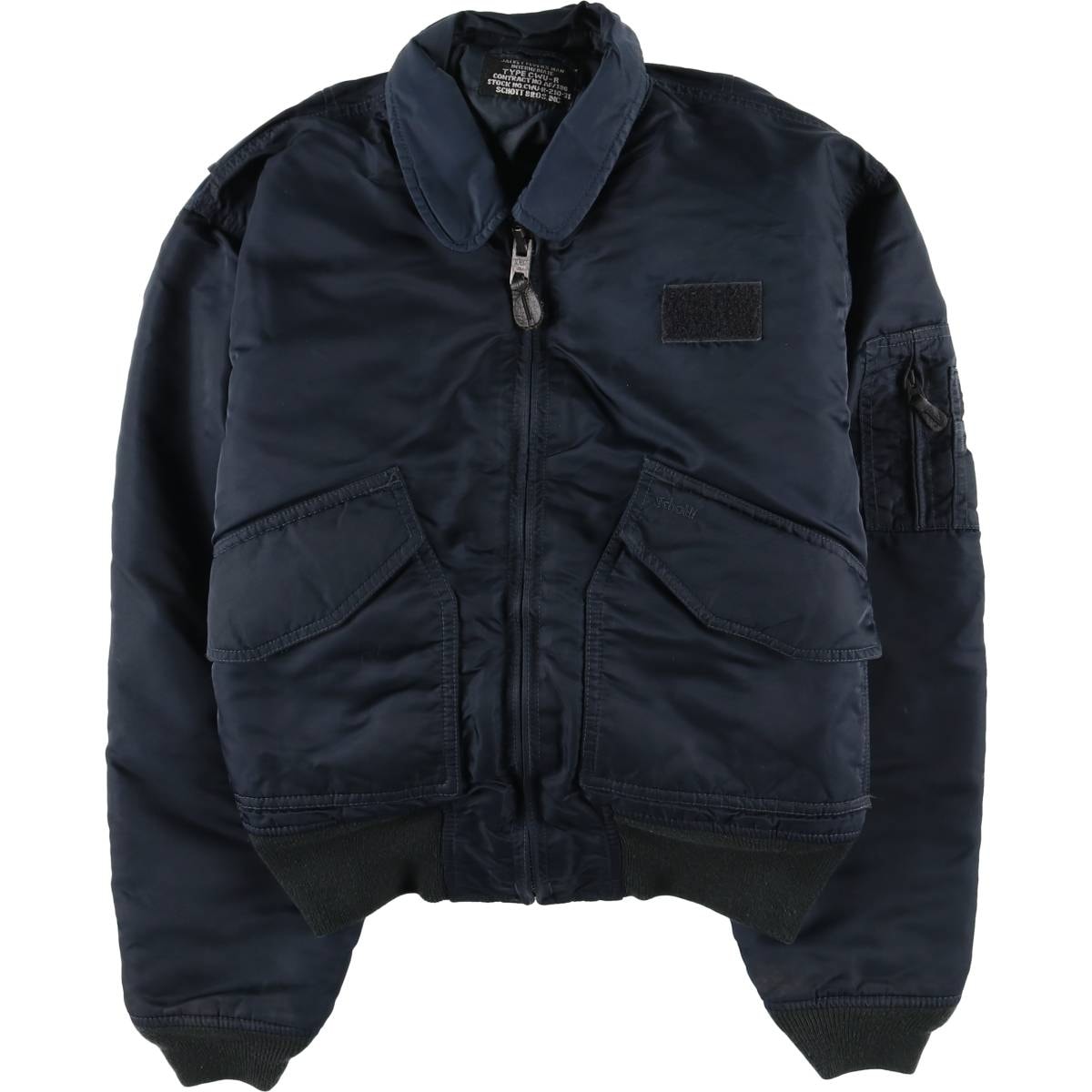 古着 民間品 ショット SCHOTT CWU-R 中綿入り ミリタリー フライトジャケット メンズS相当/evb032457