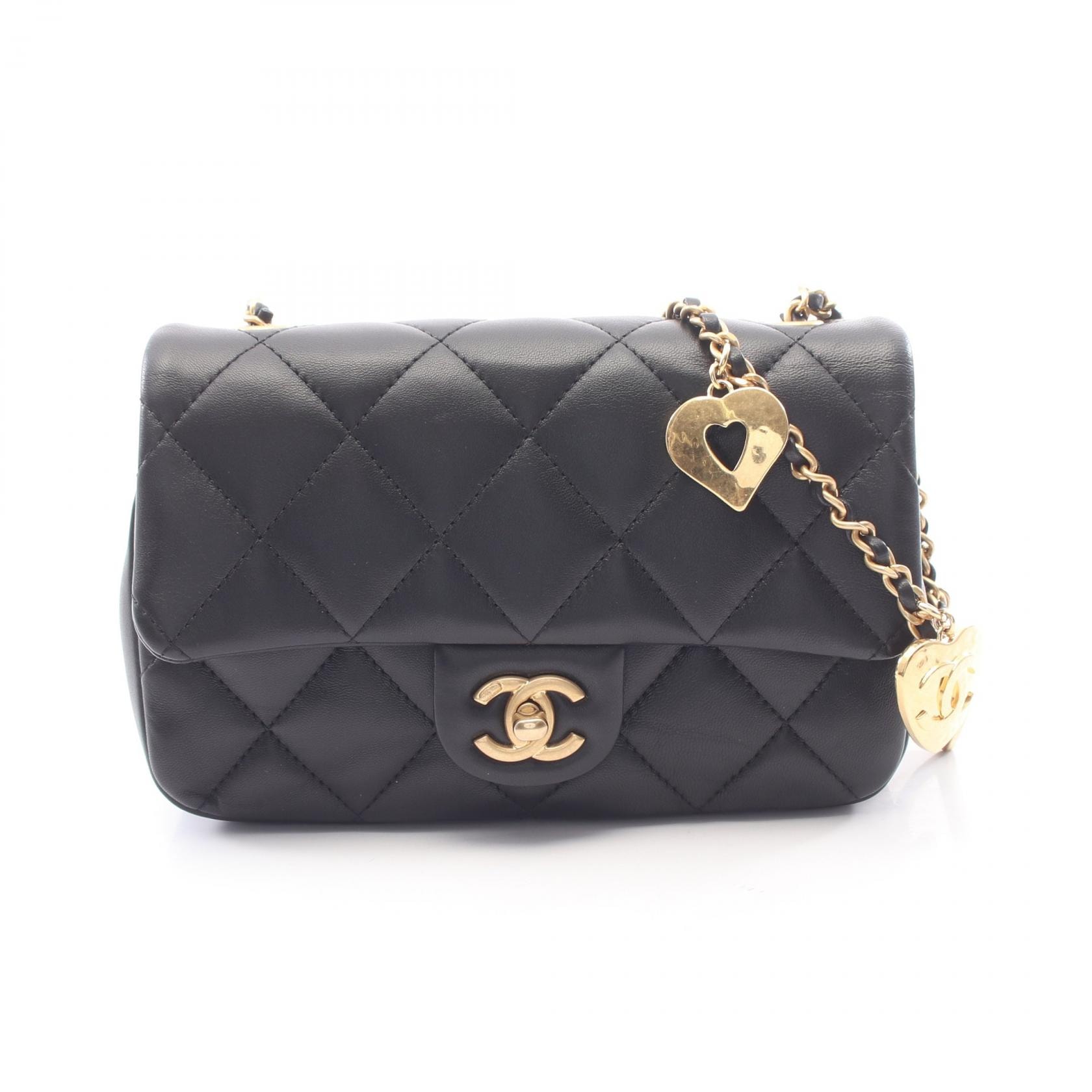 シャネル CHANEL マトラッセ ショルダーバッグ バッグ ラムスキン(羊革) レディース ブラック系 【中古】