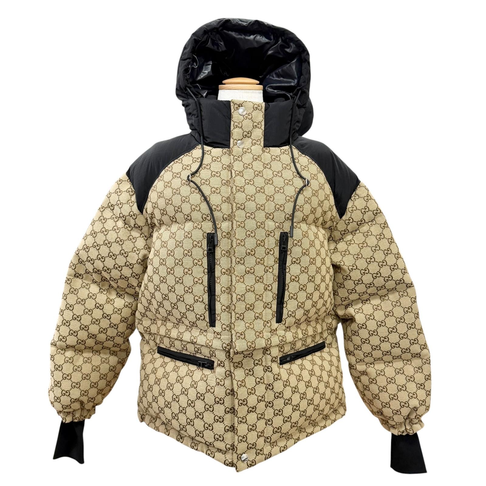 未使用品 グッチ GGキャンバス 2WAY クロップド ダウンジャケット 38