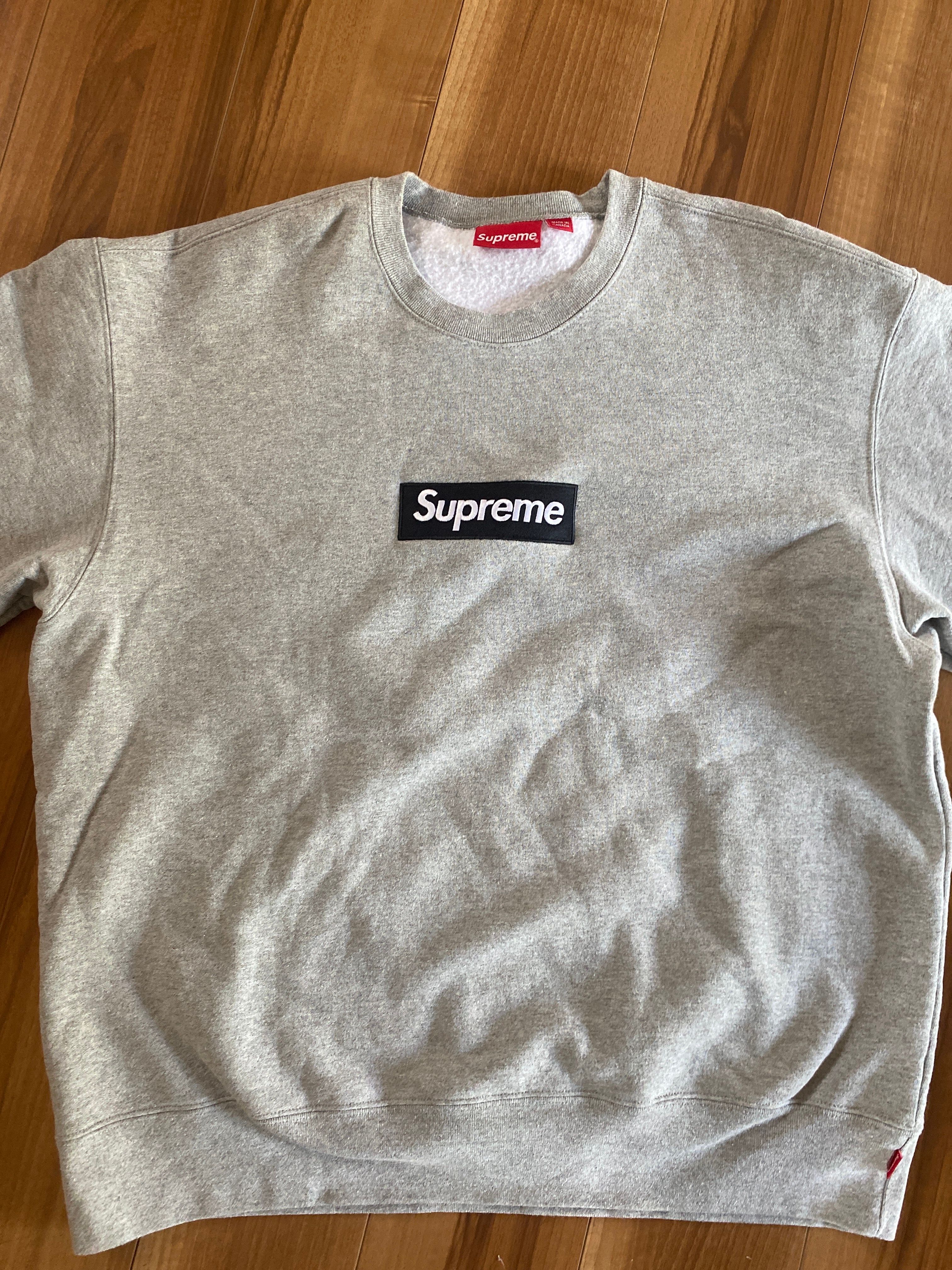 Supreme Box Logo Crewneck "Heather Grey" (22FW)