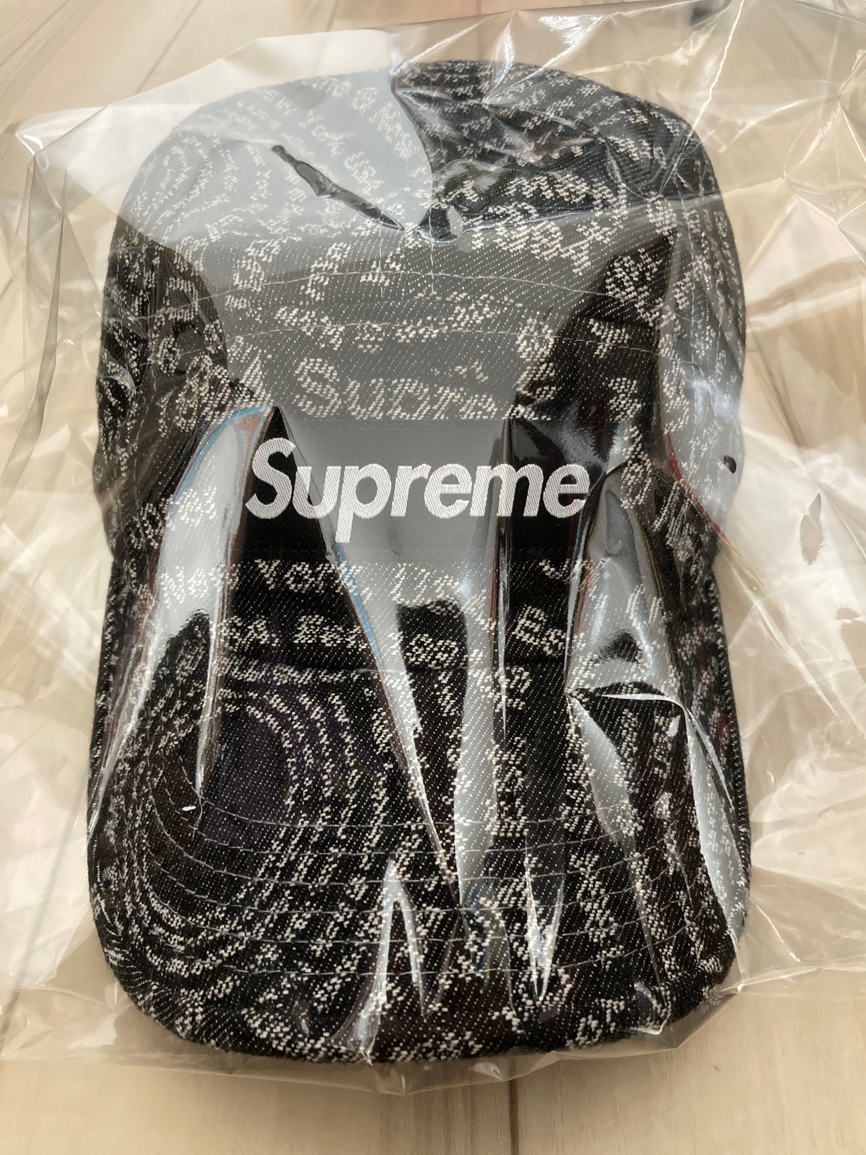 Supreme Circles Jacquard Denim Camp Cap "Black"