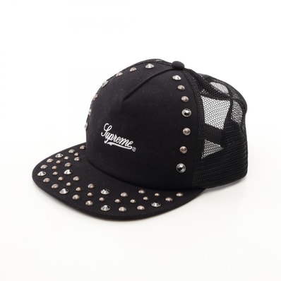 シュプリーム Supreme Supreme × B.BSIMON スタッズ付き キャップ 帽子 コットン メンズ ブラック系 【中古】