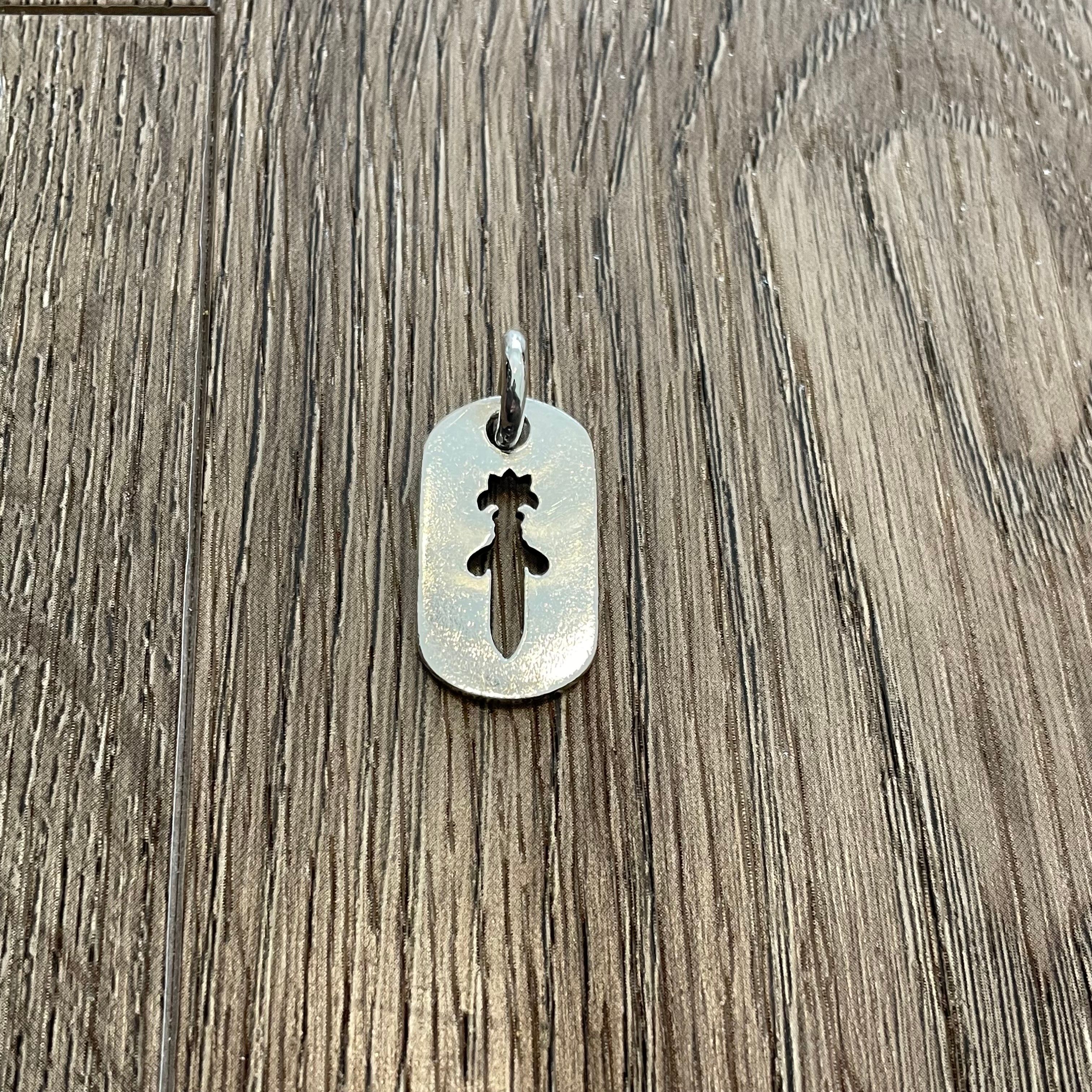 Chrome Hearts Dog Tag Small Cut Out Dogger "Silver"