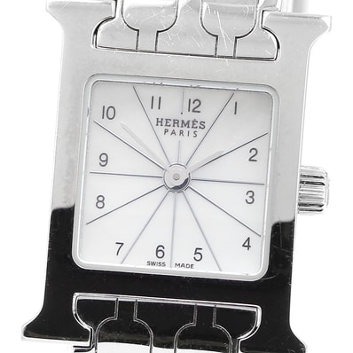 エルメス Hウォッチ ミニ HH1.110 クォーツ レディース 【中古】