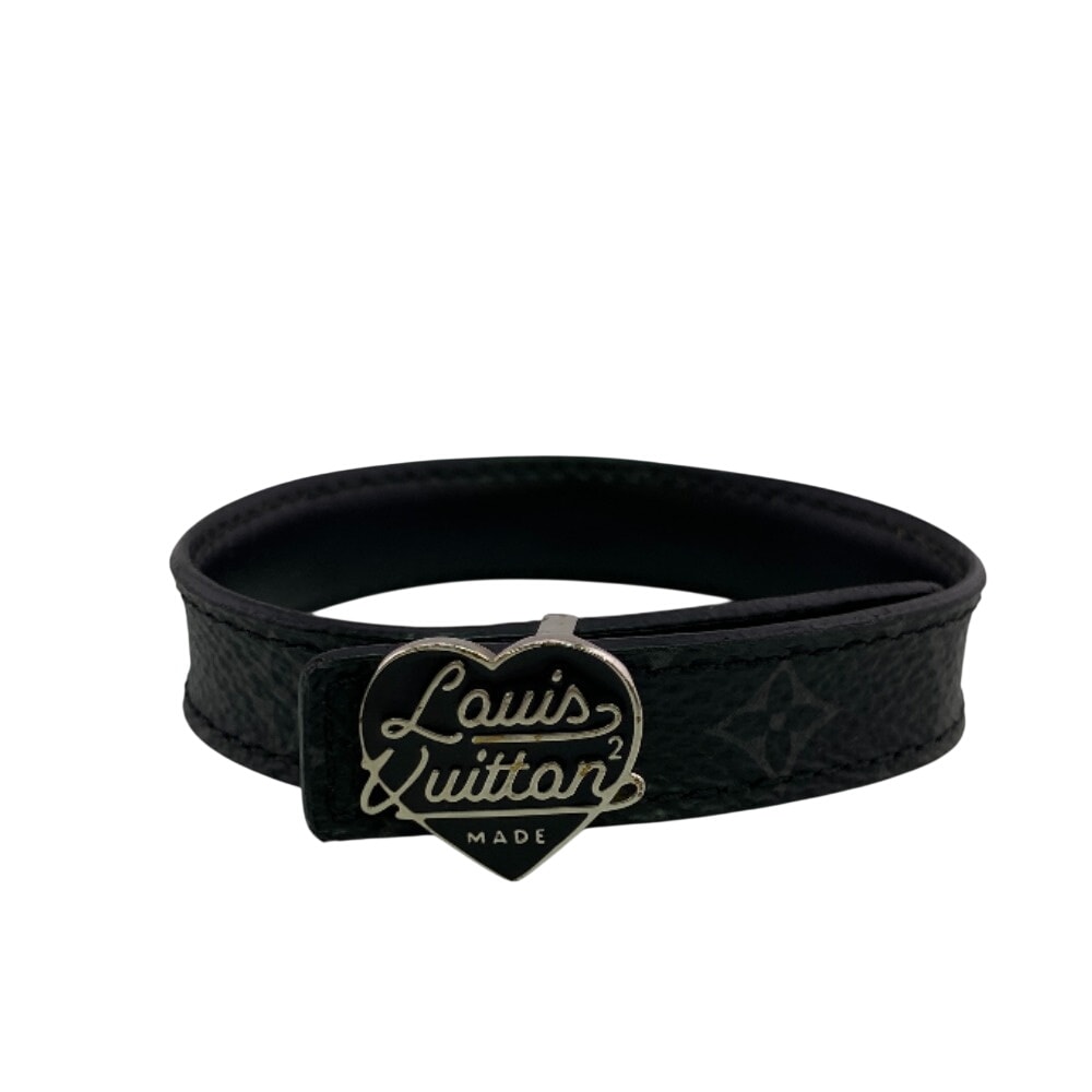 ルイヴィトン LOUIS VUITTON ブレスレット モノグラム・エクリプス ブラスレ LVハート LV × NIGOコラボ ハート型クラスプ リバーシブル仕様 バングル M8041 ブラック