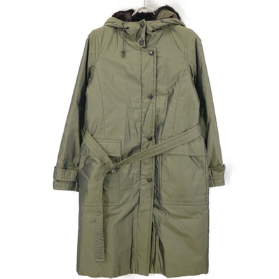 マックスマーラ 【RAINWEAR】14860803 カーキ ファーライナー付きフーデットコート 42