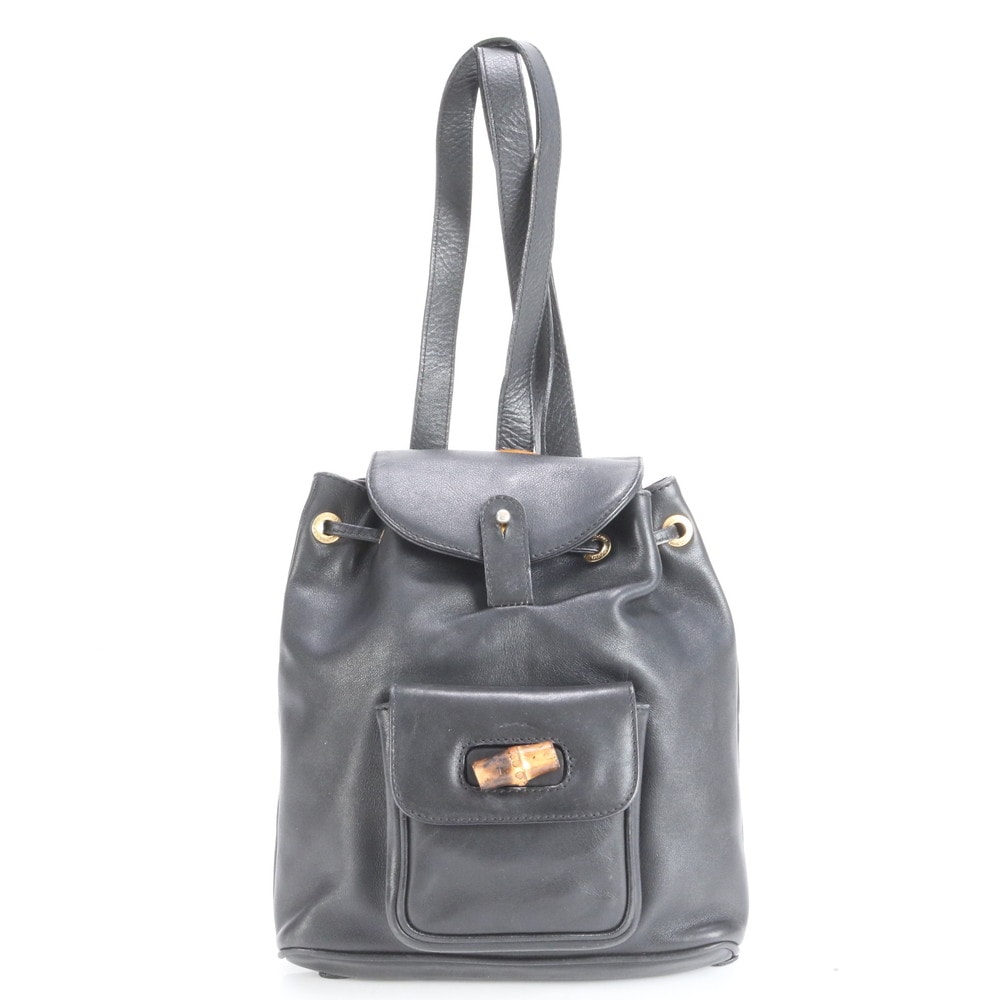 ■美品 グッチ バンブーリュックサック レザー