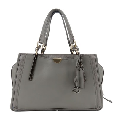 【中古】 コーチ ハンドバッグ ドリーマー 33084 レザー グレー チャーム付き カジュアル 普段使い レディース 女性 COACH