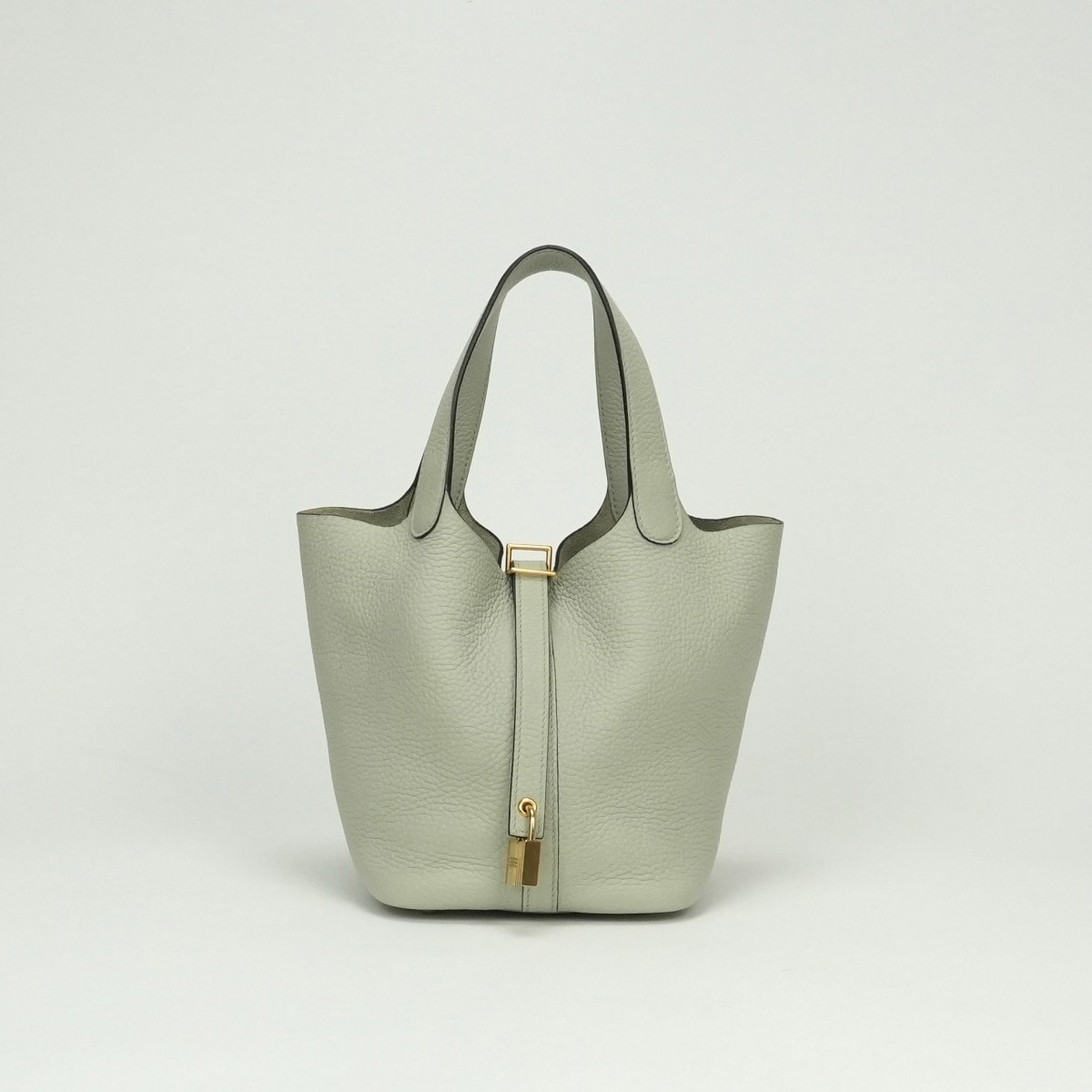 エルメス HERMES ピコタンロックPM ピコタンロック PM ピコタンPM ピコタンロック18 バッグ トートバッグ トリヨンクレマンス グリネヴェ Grisneve グリーン Green 緑 ゴールド金具 ハンドバッグ