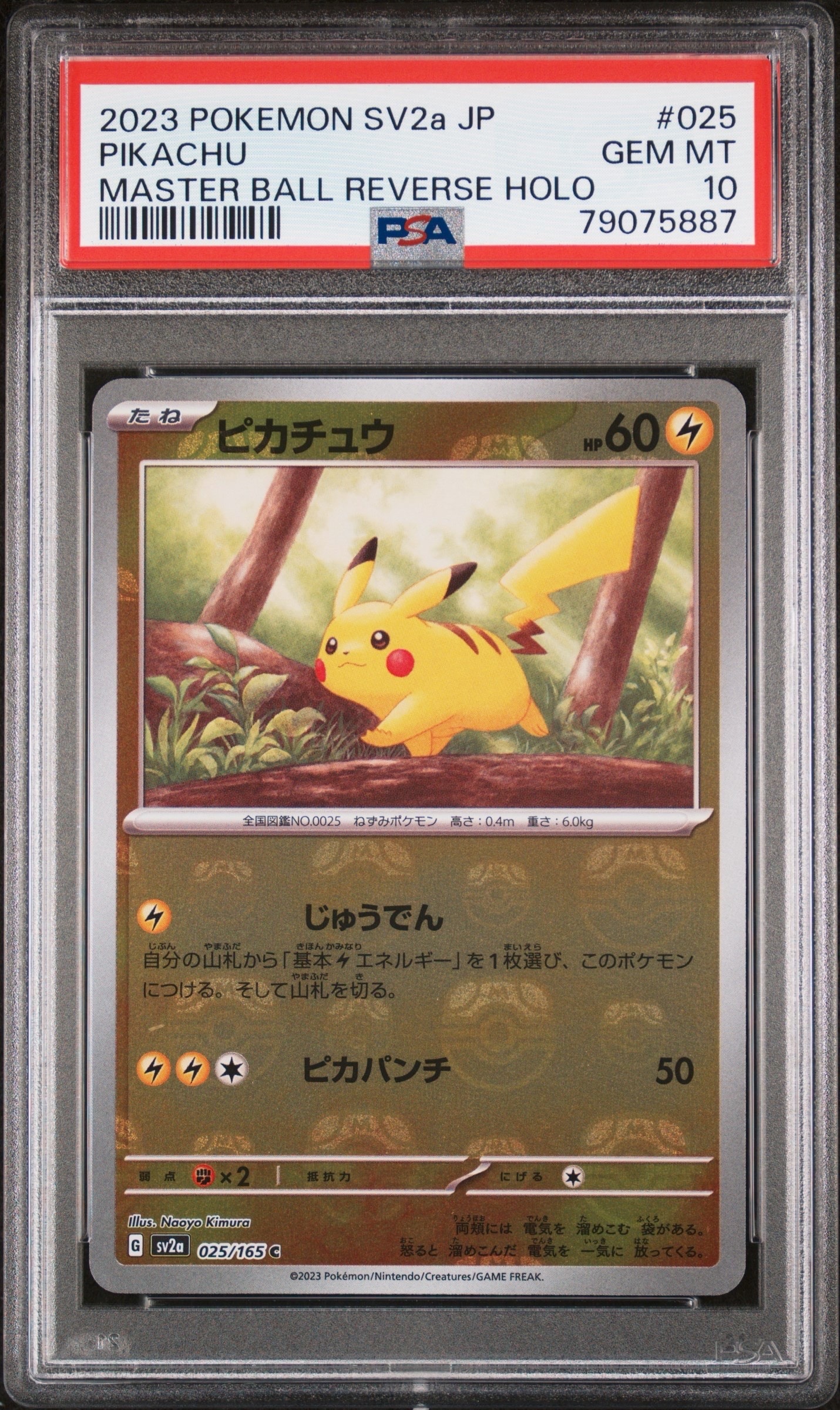 ピカチュウ C: マスターボールミラー (マスボピカチュウ) [SV2a 025/165](強化拡張パック「ポケモンカード151」)