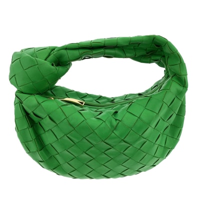 BOTTEGAVENETA ボッテガヴェネタ ミニ ジョディ ハンドバッグ 651876 レザー グリーン レディース【中古】